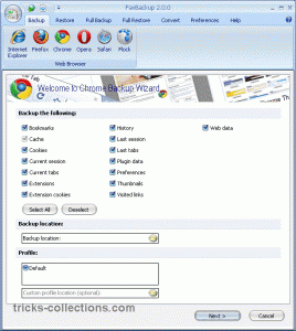 favBackup software