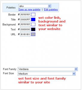 google adsense blending option