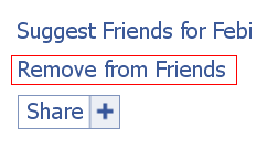 Remove Friend from Friend list