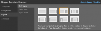 Blogger template designer - layout
