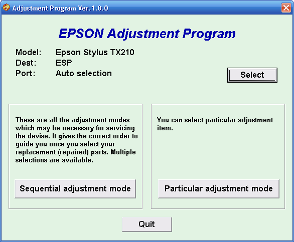 epson l805 resetter and adjustment program