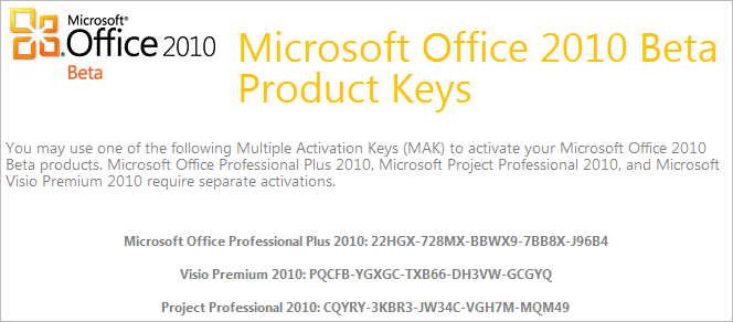 Microsoft Office 2010 With Register Key For Wondershare