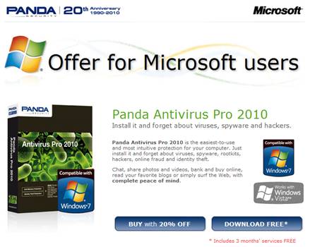 Panda Antivirus Pro 2010 Includes 3 Months Free Services