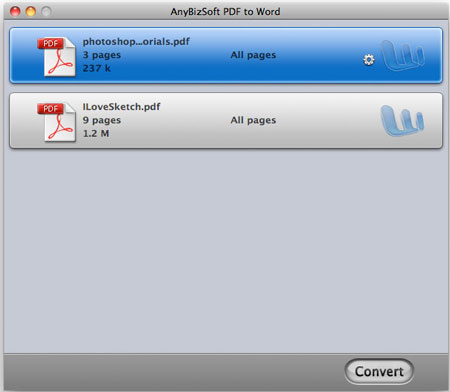 AnyBizSoft PDF to Word for Mac full version