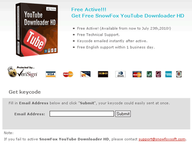 SnowFox YouTube Downloader HD free license key offer 2