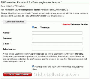 Registration Form File minimizer picture