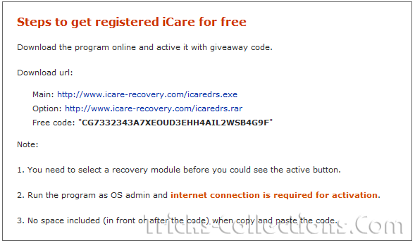 Icare data recovery registration key free