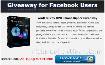 WinX Bluray DVD iPhone Ripper giveaway