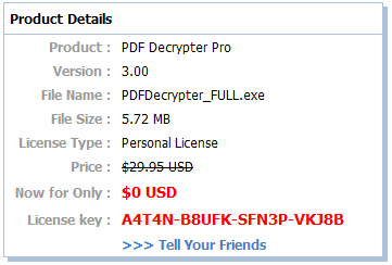 PDF Decrypter license key PDF Decrypter license key