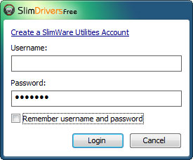 SlimDrivers-Login