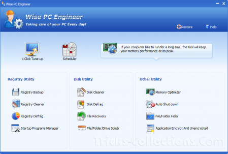 Wise PC Enginer main windows