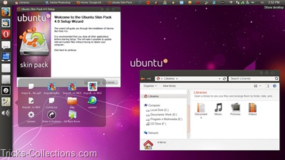 Ubuntu Skin Pack - Make Win 7 Desktop Like Ubuntu