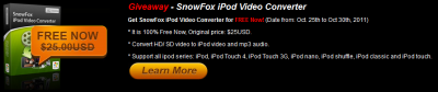 Giveaway SnowFox iPod Video Converter