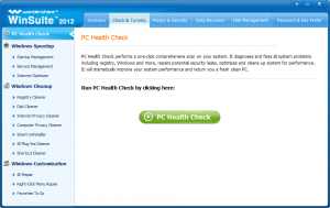 Wondershare WinSuite 2012 PC Health Check
