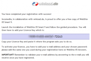 Website X5 License Key