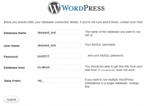 the steps to install wordpress