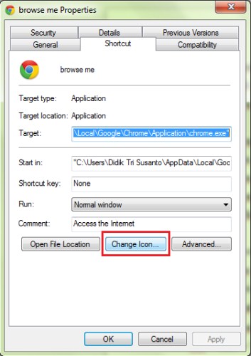 Change the Chrome Icon