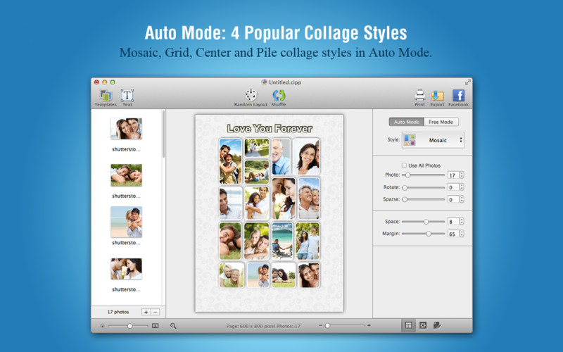 Giveaway for CollageIt 3 – Creative Way to Display Superb Collages on Mac