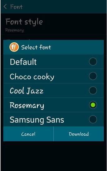 How to change the font size and typeface in the Galaxy S5's Display settings