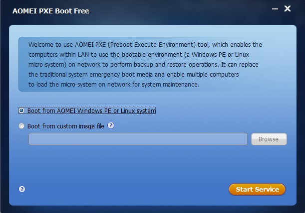 AOMEI PXE Boot free